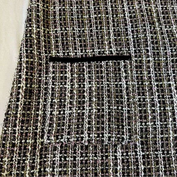 CeCe Black Tweed Mini Dress Sz 12 Dark Academia, preppy, workwear, Blair Waldorf - Picture 4 of 10